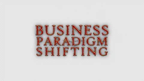 Business Paradigm Shift glow red spark neon Lightning text Stock Footage 313530833