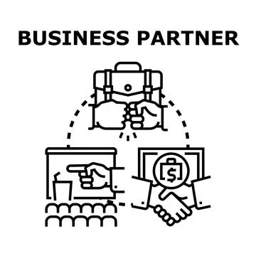 Business partner collaboration and teamwork agreement vector concept Stock Illustration