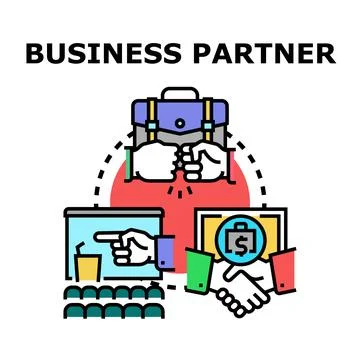 Business partner collaboration and teamwork agreement vector concept Stock Illustration
