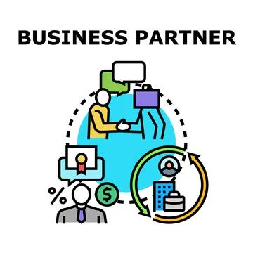 Business partner working developing company solution vector Stock Illustration