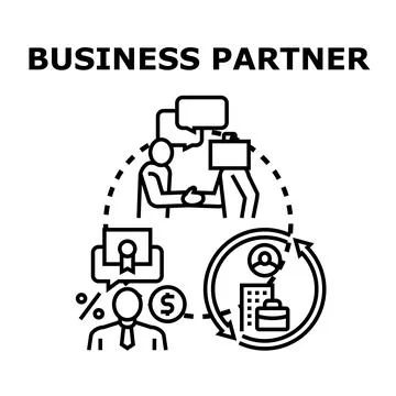 Business partner working developing company solution vector Stock Illustration