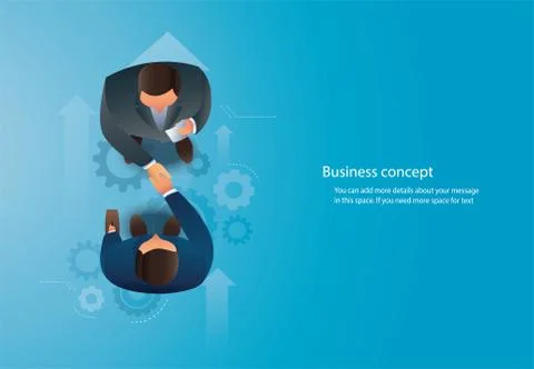 Business partners handshaking vector Illustrazione stock