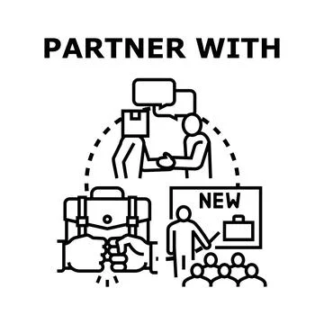 Business partnership concept creating new opportunities Illustrazione stock