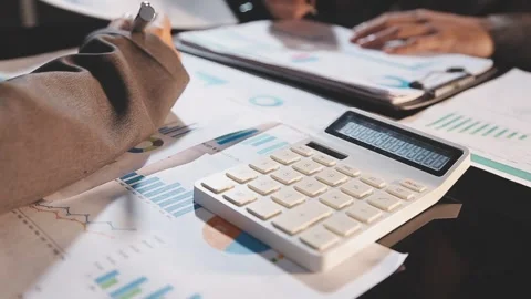 Business partnership coworkers using a tablet to analysis graph company fin.. Stock Footage 342229174