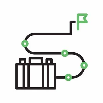 Business Path icon vector image. Stock Illustration