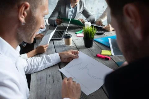 Business people analyzing data Stock Photos