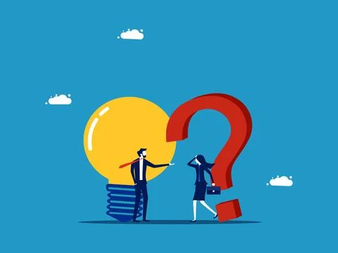 Business people brainstorming to solve problems Illustrazione stock