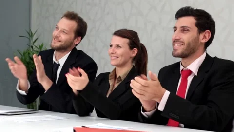 Business People Clapping Video stock 210660536