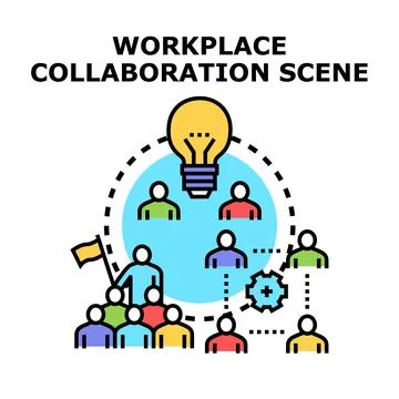 Business people collaborating on creative ideas and strategies 스톡 일러스트