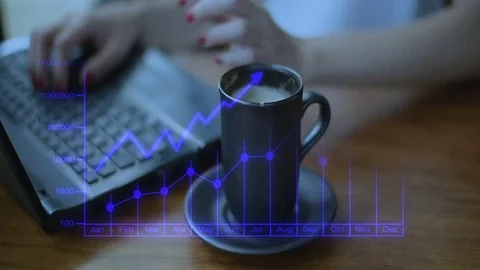 Business people developing a business project and analyzing market data Stock Footage 76094570