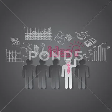Business people discussion group teamwork idea vector Stock Illustration