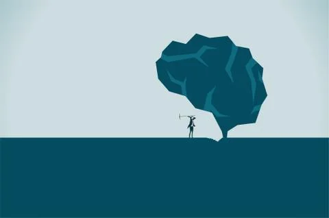 Business people exploit the brain, develop intelligence and intelligence Stock Illustration