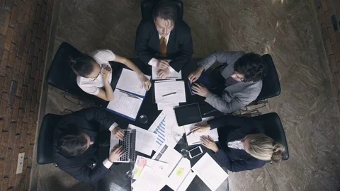 Business people forming hands stack Stock Footage 73746349