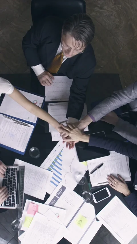 Business people forming hands stack Stock Footage 227283480