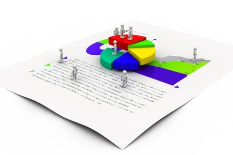 Business people with graph chart . Stock Illustration