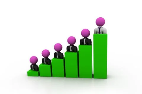 Business people, graph Stock Illustration