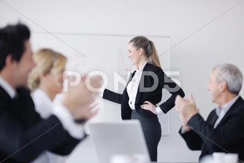 Business people group on meeting Stock Photos