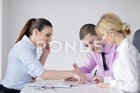 Business people group on meeting Stock Photos