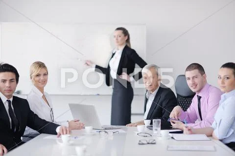 Business people group on meeting Stock Photos