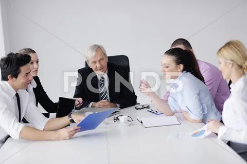 Business people group on meeting Stock Photos