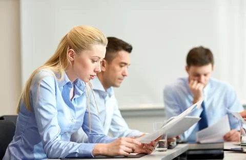 Business people having problem in office Stock Photos