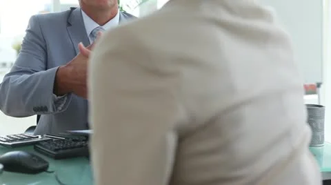 Business people in an interview Stock Footage 10866186