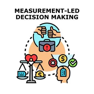 Business people making data driven decisions based on performance Stock Illustration