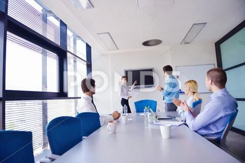 Business people in a meeting at office Stock Photos