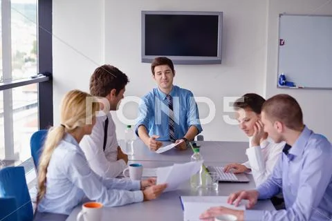 Business people in a meeting at office Stock Photos