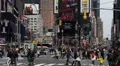 Business People Office Pedestrian Walking Busy Street Times Square New York City HD Footage