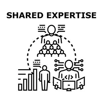 Business people sharing knowledge and collaborating on projects イラスト素材