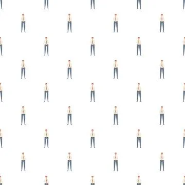 Business people standing in a repetitive pattern Stock Illustration