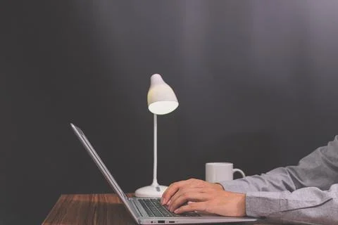 Business people use notebook computers for work Stock Photos