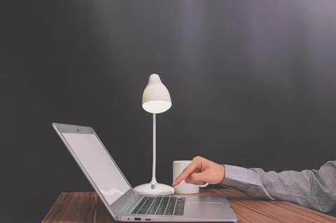 Business people use notebook computers for work Stock Photos