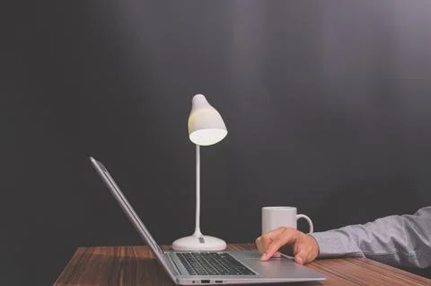 Business people use notebook computers for work Stock Photos