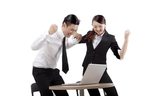 Business people using computer Stock Photos