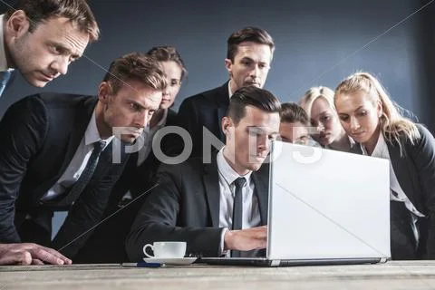 Business people using laptop Stock Photos