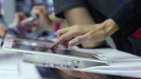 Business people using modern tablets Stock Footage 73267567
