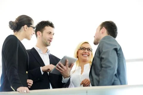 Business people using tablet computer Foto stock