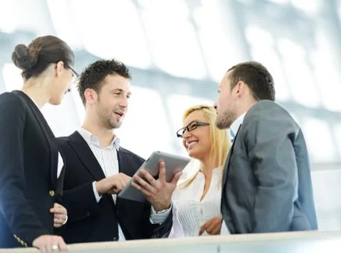 Business people using tablet computer Stock Photos