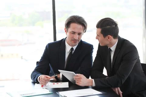 Business people using tablet Stock Photos