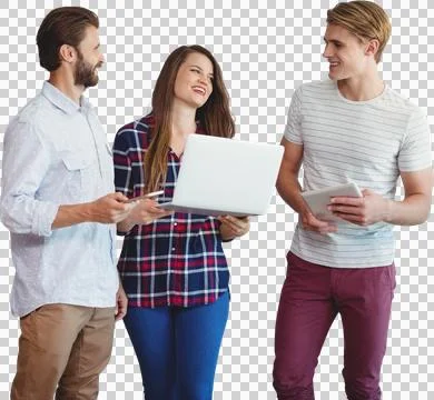Business people using wireless technology while standing against white Stock Photos