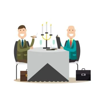 Business people vector illustration in flat style Stock Illustration