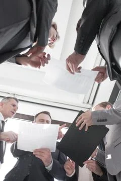 Business people work with documents Stock Photos
