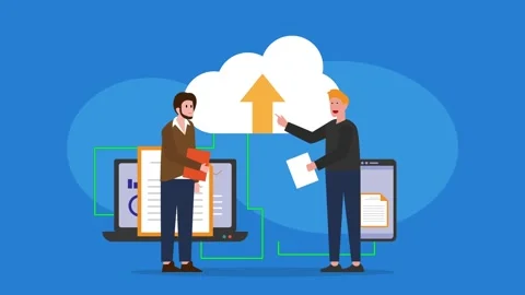 Business people working with cloud computing Stock Footage 252174896