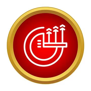 Business performance analysis icon showing market growth イラスト素材
