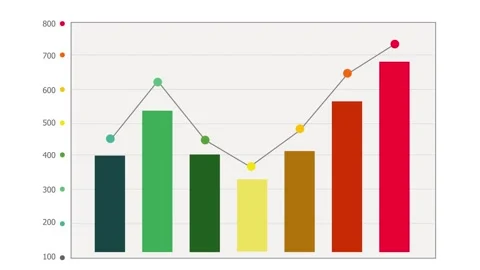 Business Performance and Data Analytics Chart Illustration Stock Footage 333693230
