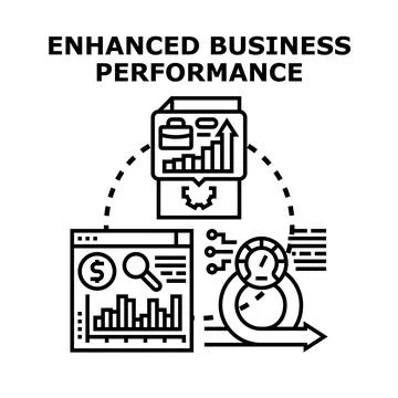 Business performance enhancement concept vector illustration イラスト素材
