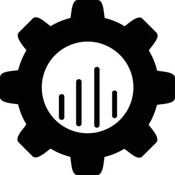 Business performance gear settings optimization icon Stock Illustration