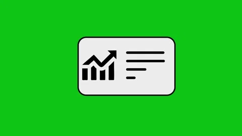 Business performance graph animation with checklist completion mark on gree.. Vidéo 346497194